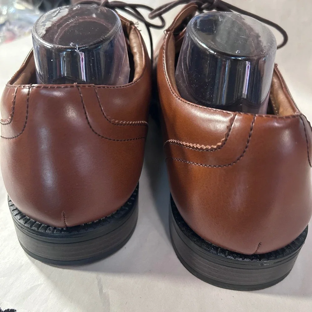 Dockers Mens‎ Garfield Cap Toe Oxford Dress Shoes Brown Size 12M NWOB